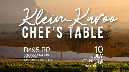 Klein-Karoo Chef's Table with Rietvallei Wines