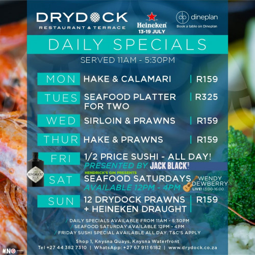 Drydock Daily Specials