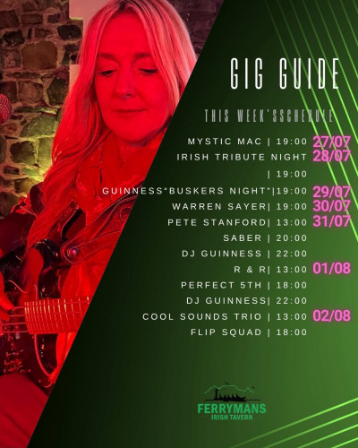 Gig Guide at Ferryman's Tavern