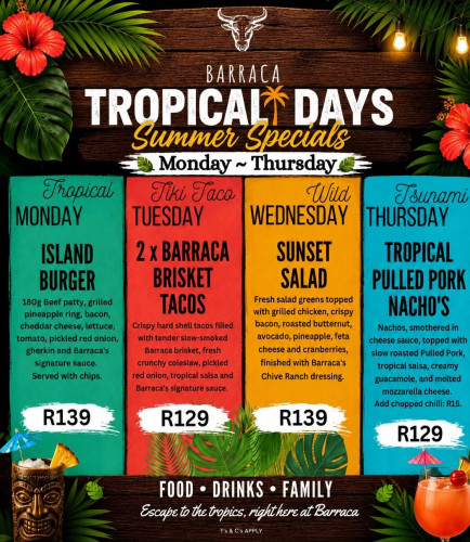 Escape to the Tropics with Barraca!