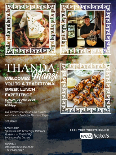 OPA! Get ready for a taste of Greece at Thanda Manzi! 
