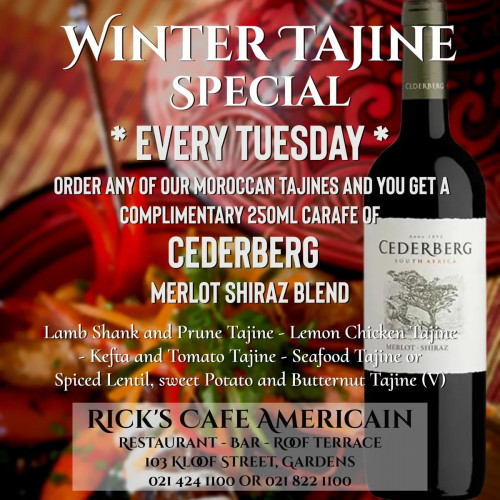 Winter Tajine & Wine Special - Tuesdays