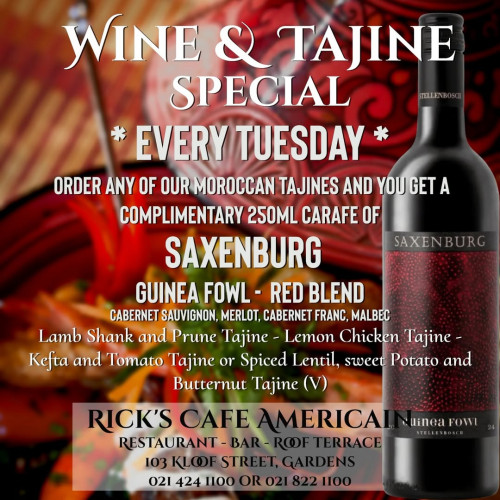 Tuesday Wine & Tajine Special