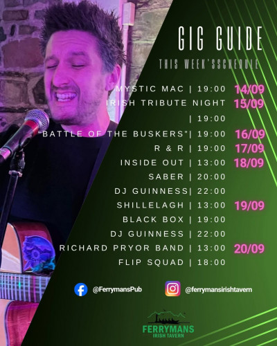 Gig Guide at Ferryman's Tavern