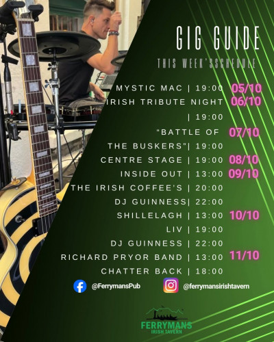 Gig Guide at Ferryman's Tavern
