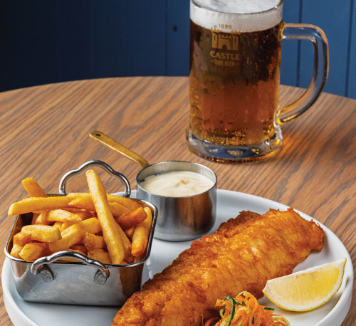 Fish and Chips with Tank Beer