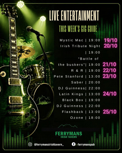 Gig Guide at Ferryman's Tavern