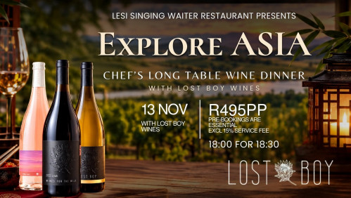Explore Asia - Chef's Long table dinner with Lost Boy Wines