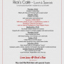This Week's Specials at Rick's Cafe