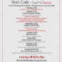 This Week's Specials at Rick's Cafe