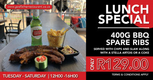 BBQ Spare Rib Lunch Special