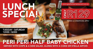 Peri Peri Half Baby Chicken Lunch Special