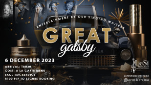Great Gatsby Themed Evening with Singing Waiters