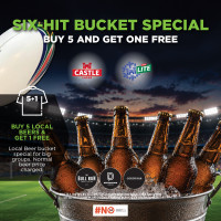 SIX-HIT BUCKET SPECIAL BUY 5 AND GET ONE FREE TO MAKE IT 6