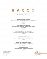August Cicchetti-Style Menu
