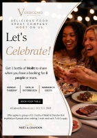 Good food. Great company. Moët on us.